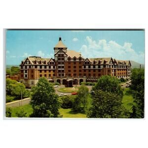 Hotel Roanoke Virginia VA Tudor Inn 10-Acre Park Chrome Postcard